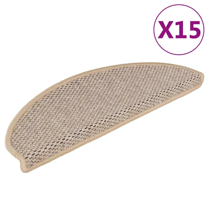 Decoratieve trapmatten voor veiligheid en bescherming - Lichtbeige / 65 x 21 x 4 cm / 15 - Trapmatten