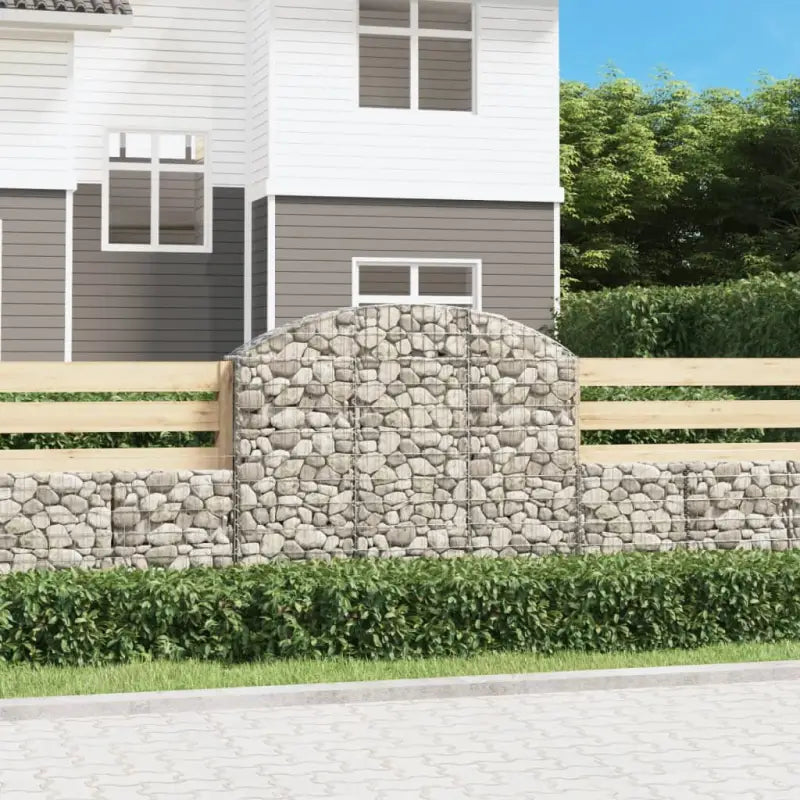 Decoratieve tuinbarrière van gegalvaniseerd ijzer met versterkte schanskorfhaken - Bloempotten & plantenbakken
