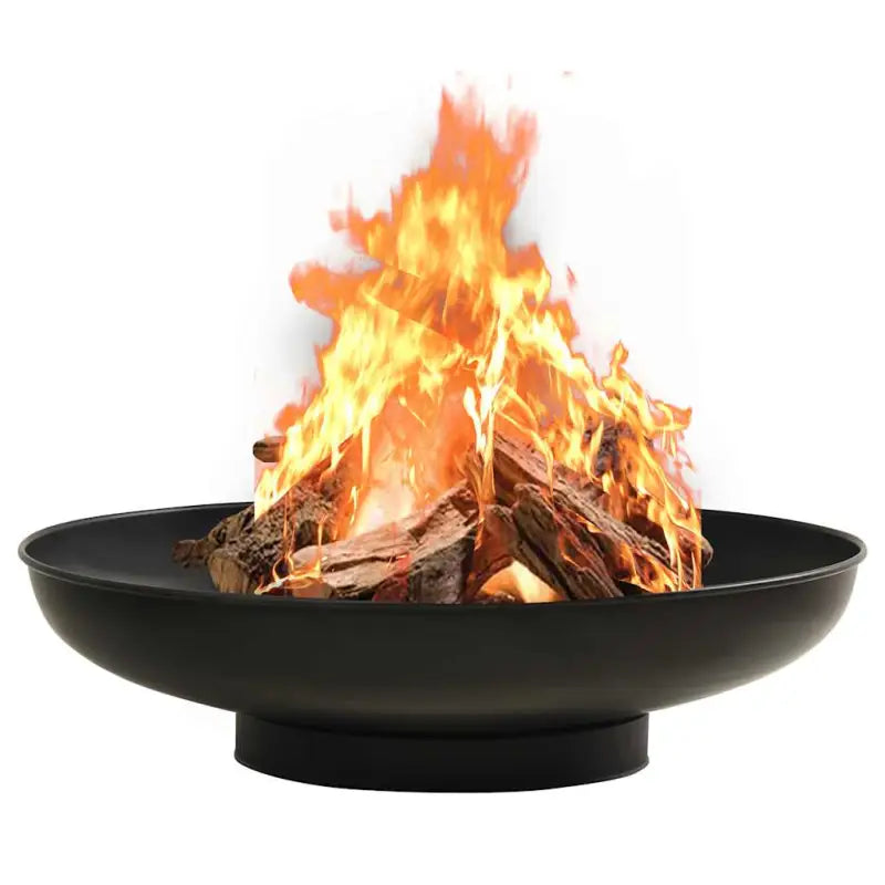 Decoratieve vuurkorf voor warmte en sfeer in je tuin of terras - Zwart / Φ 80 x 20 cm - Haarden