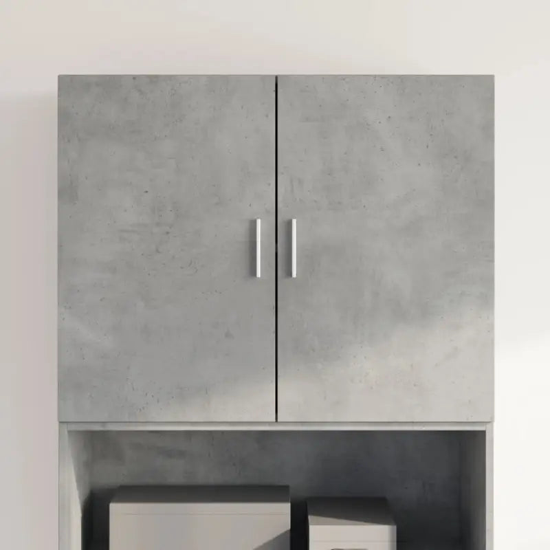 Decoratieve wandkast van bewerkt hout voor een stabiele inrichting - Betongrijs / 1 - Dressoirs & buffetkasten