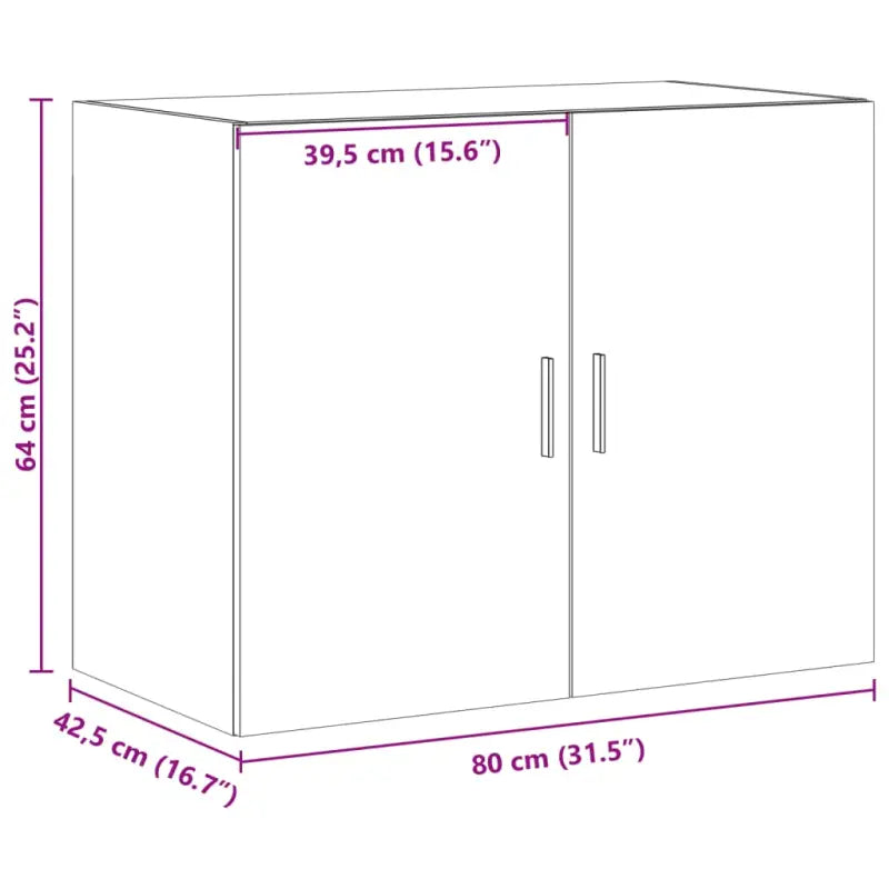 Decoratieve wandkast van bewerkt hout voor een stabiele inrichting - Dressoirs & buffetkasten