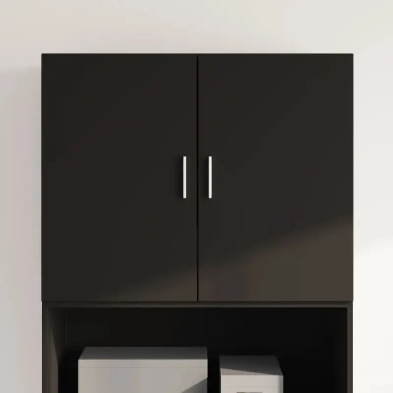 Decoratieve wandkast van bewerkt hout voor een stabiele inrichting - Zwart / 1 - Dressoirs & buffetkasten