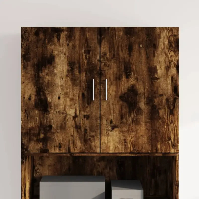 Decoratieve wandkast van bewerkt hout voor een stabiele inrichting - Gerookt eiken / 1 - Dressoirs & buffetkasten
