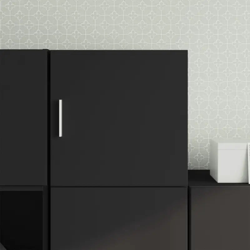 Decoratieve wandkast van bewerkt hout voor een stevige en stijlvolle uitstraling - Zwart / 1 - Dressoirs & buffetkasten