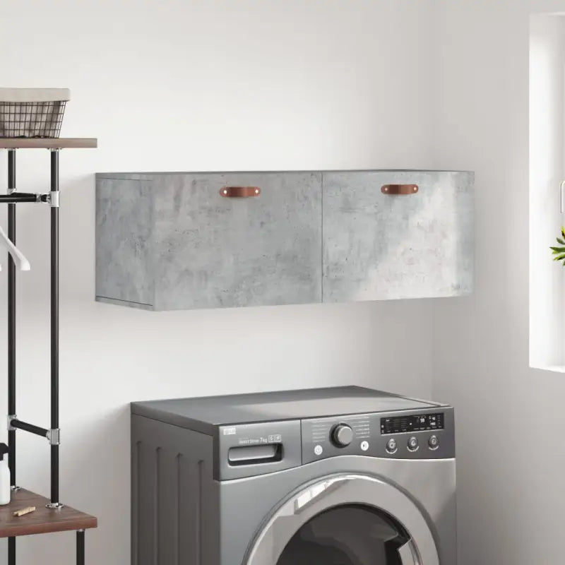 Decoratieve wandkast van bewerkt hout voor in je interieur - Betongrijs / 100 x 36.5 x 35 cm / 1 - Opbergkasten &