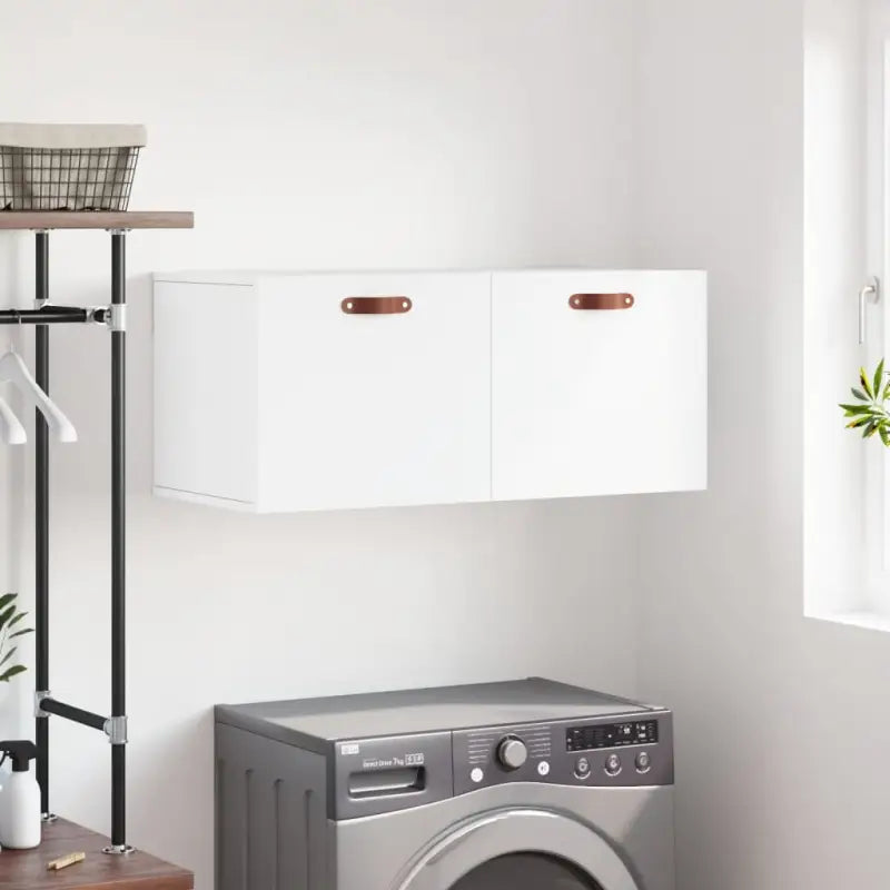 Decoratieve wandkast van bewerkt hout voor in je interieur - Wit / 80 x 36.5 x 35 cm / 1 - Opbergkasten & lockerkasten