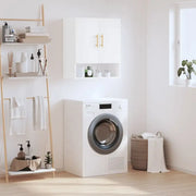 Decoratieve wandkast van bewerkt hout voor praktische opbergruimte - Wit / 1 - Opbergkasten & lockerkasten