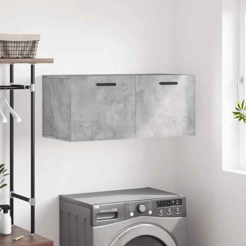 Decoreer met een wandkast van bewerkt hout voor een praktische uitstraling - Betongrijs / 80 x 36.5 x 35 cm / 1