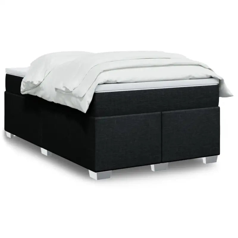 Donkerbruin boxspringbed met ademend vermogen en zachte materiaal vulling - Zwart / 120 x 200 cm - Bedden & bedframes