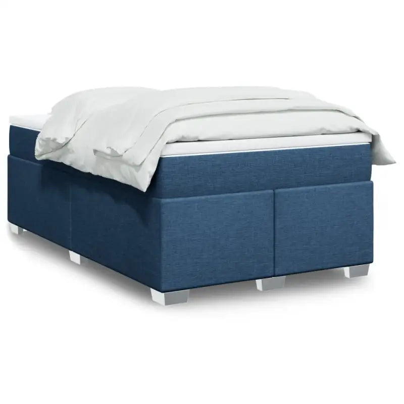 Donkerbruin boxspringbed met ademend vermogen en zachte materiaal vulling - Blauw / 120 x 200 cm - Bedden & bedframes