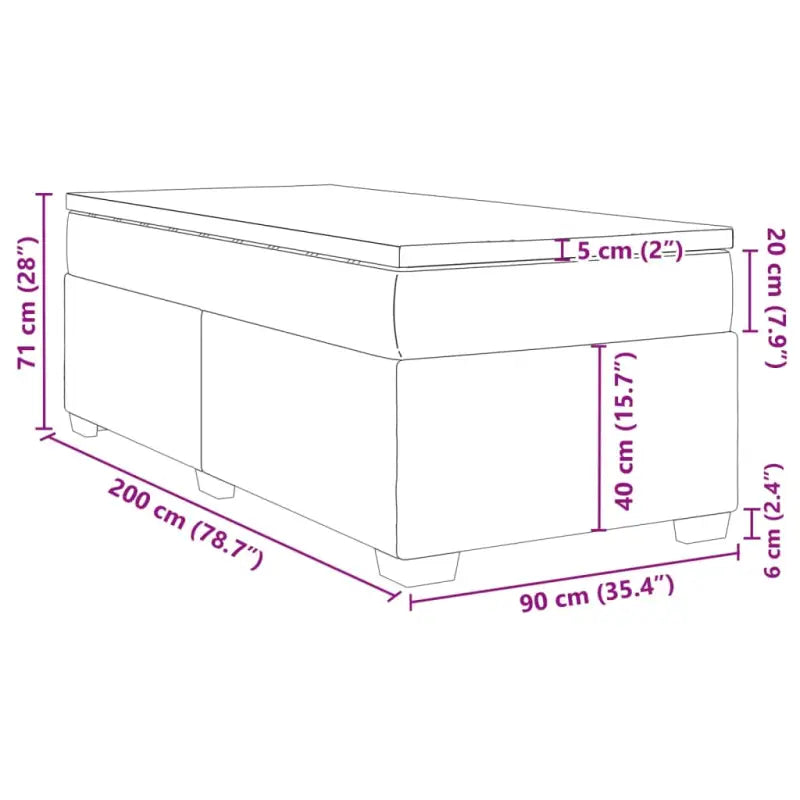 Donkerbruin boxspringbed met ademend vermogen en zachte materiaal vulling - Bedden & bedframes