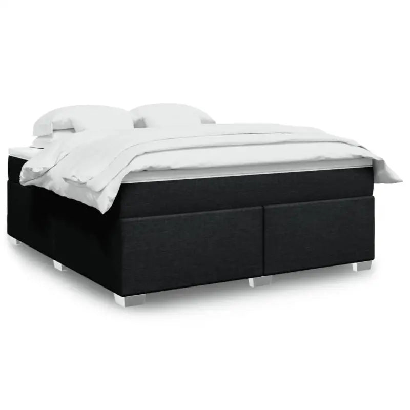 Donkerbruin boxspringbed met ademend vermogen en zachte materiaal vulling - Zwart / 180 x 200 cm - Bedden & bedframes