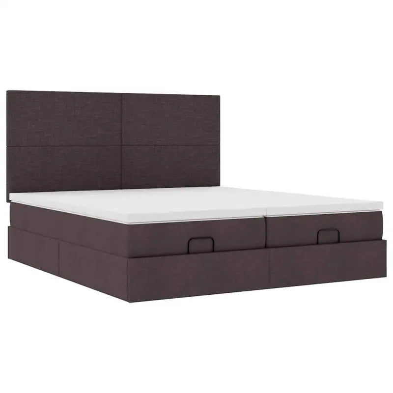 Donkerbruin ottomaans bed met ruime opbergruimte en comfort - Bedden & bedframes