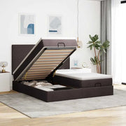 Donkerbruin ottomaans bed met ruime opbergruimte en comfort - Bedden & bedframes