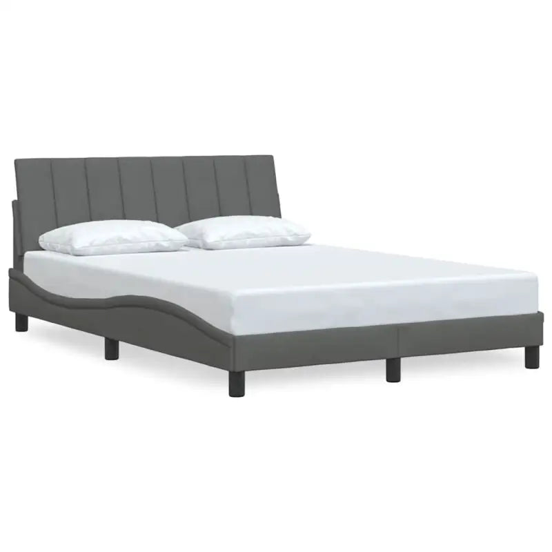 Donkergrijs bedframe met ademend vermogen en duurzaam polyester doek - Bedden & bedframes