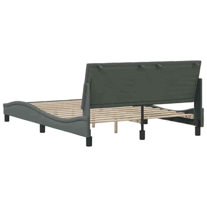 Donkergrijs bedframe met ademend vermogen en duurzaam polyester doek - Bedden & bedframes