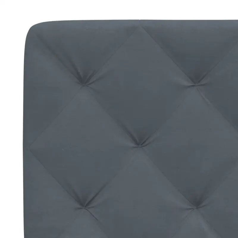 Donkergrijs bedframe met hoofdeinde en multiplex lattenbodem - Bedden & bedframes
