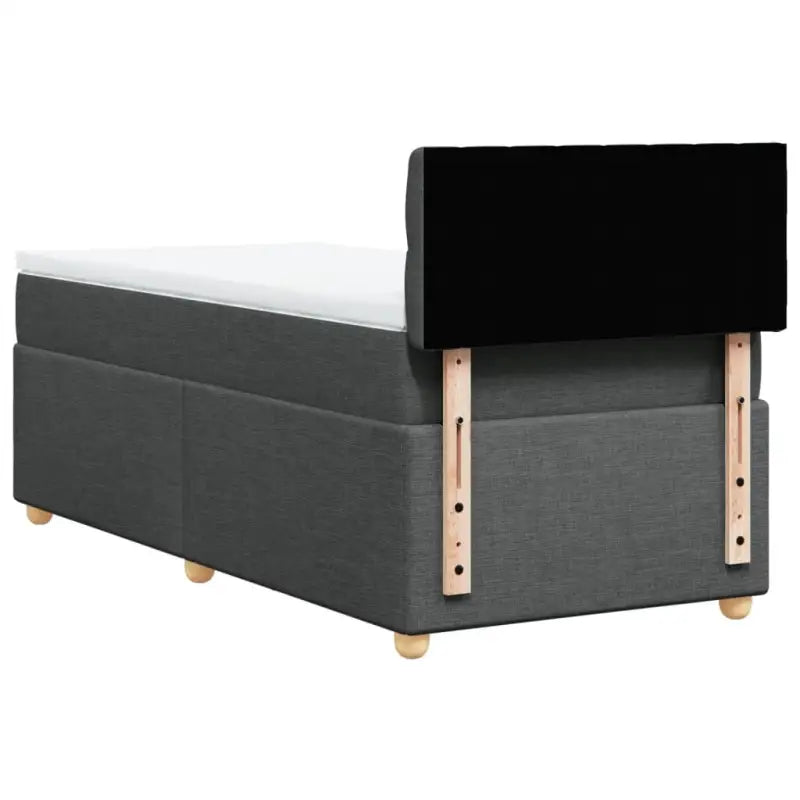 Donkergrijs boxspringbed met ademend vermogen en duurzaam polyester materiaal - Bedden & bedframes