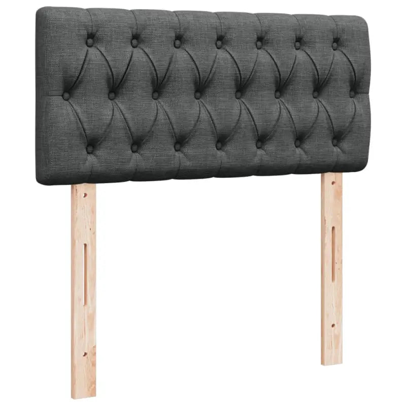 Donkergrijs boxspringbed met ademend vermogen en duurzaam polyester materiaal - Bedden & bedframes