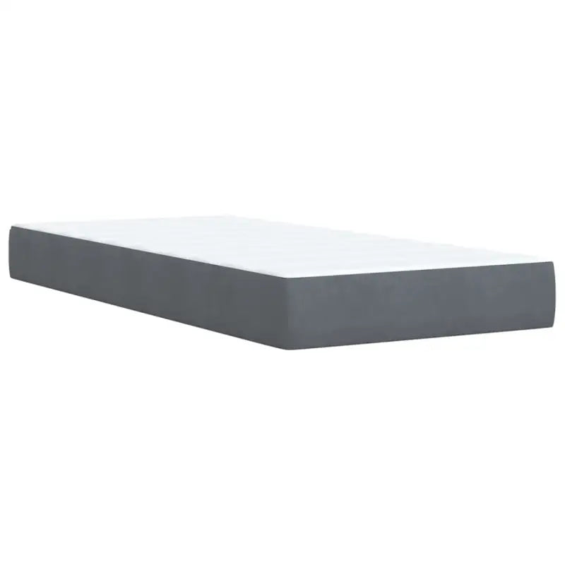 Donkergrijs boxspringbed met zacht fluweel en comfortabel vulling - Bedden & bedframes