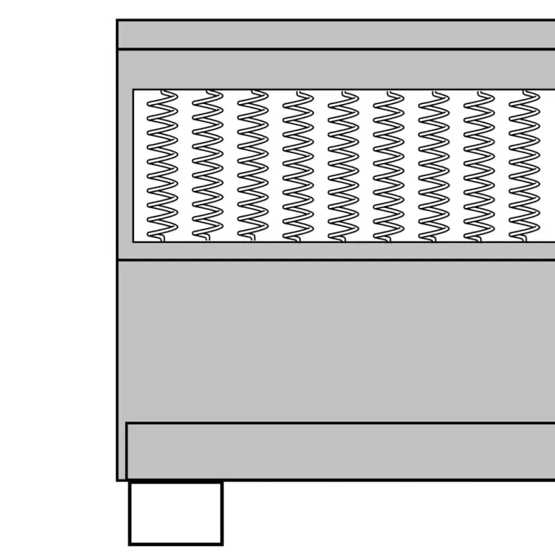 Donkergrijs materiaal boxspring met elegant ontwerp voor slaapkamer - Bedden & bedframes