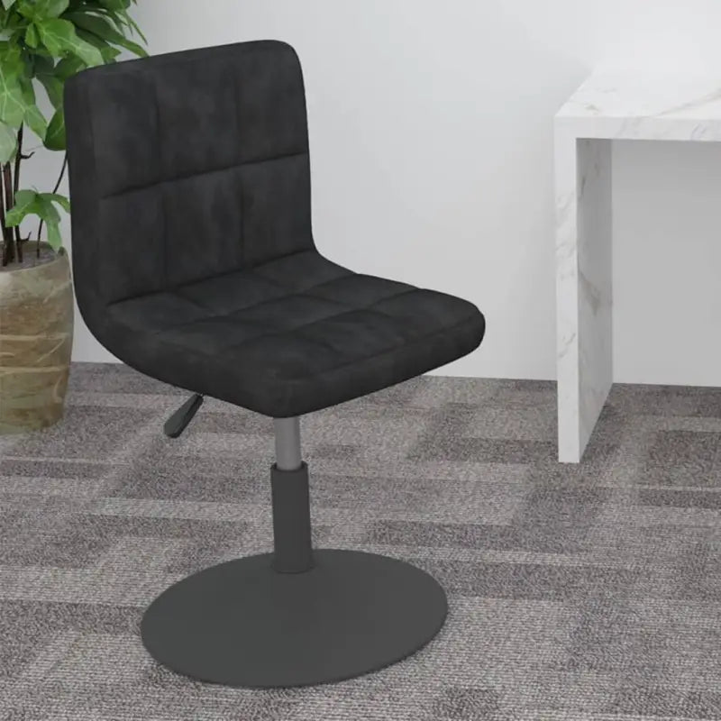 Draaibare barkruk met fluweel bekleding en verchroomde basis - Zwart / 1 - Barkrukken