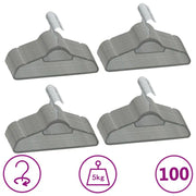 Draaibare haak set van kunststof en metaal met beschermend fluweeloppervlak - Kleerhangers