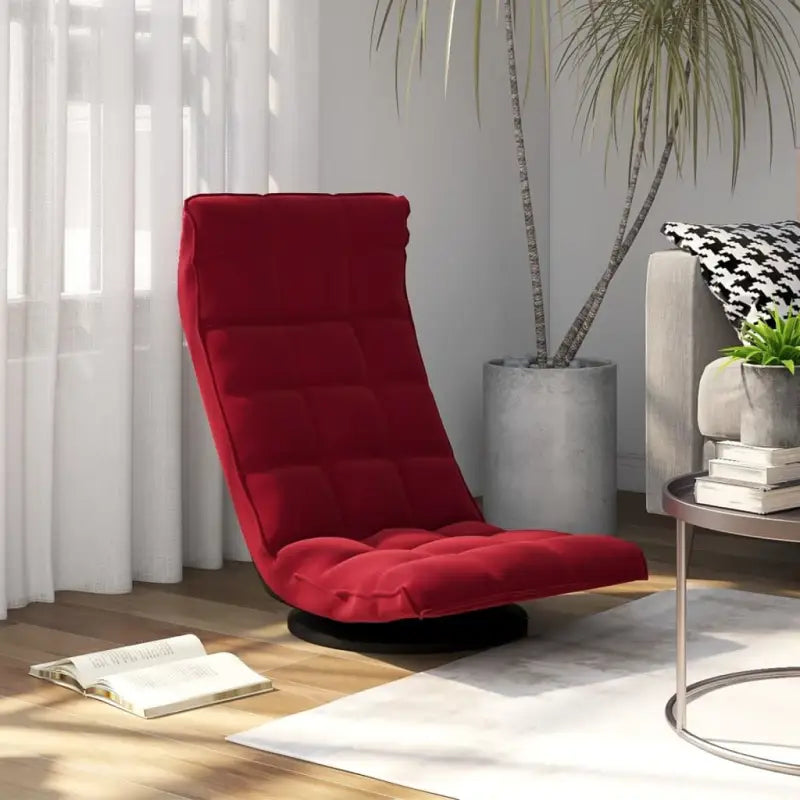 Draaibare vloerstoel met stabiel metalen frame en afmetingen voor comfortabel gebruik - Wijnrood / 1 - Vloerstoelen