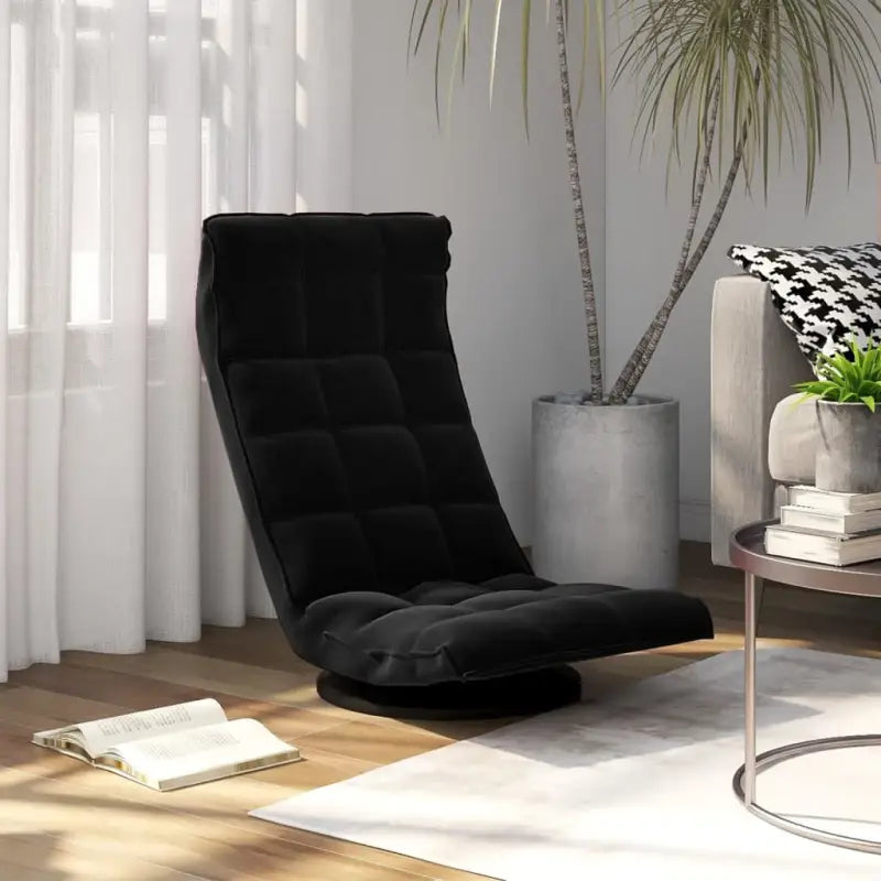 Draaibare vloerstoel met stabiel metalen frame en afmetingen voor comfortabel gebruik - Zwart / 1 - Vloerstoelen