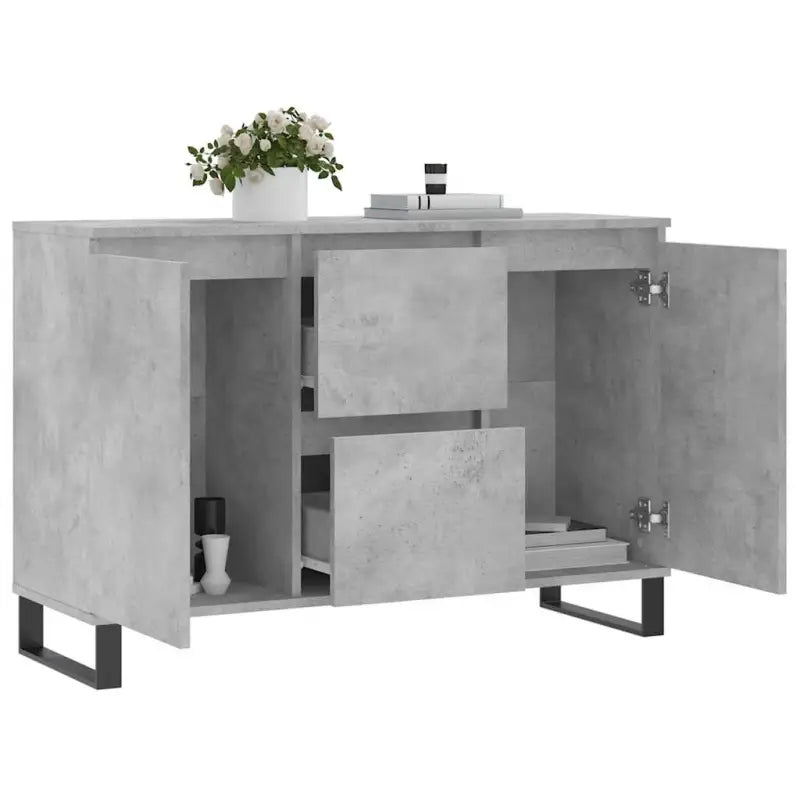 Dressoir met bewerkt hout en ijzeren poten voor een tijdloze look - Dressoirs & buffetkasten