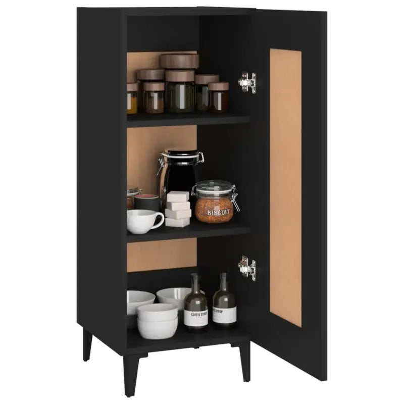 Dressoir met bewerkt hout en metalen poten voor een stevige uitstraling - Dressoirs & buffetkasten