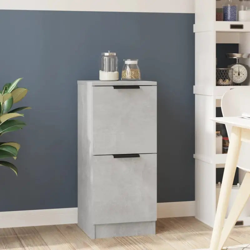 Dressoir met bewerkt hout voor een minimalistische uitstraling - Betongrijs / 1 - Dressoirs & buffetkasten