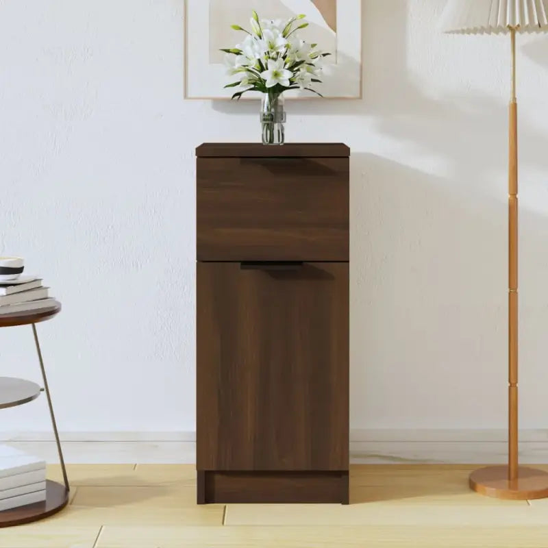 Dressoir met bewerkt hout voor minimalistische charme - bruin eikenkleur / 1 - Dressoirs & buffetkasten