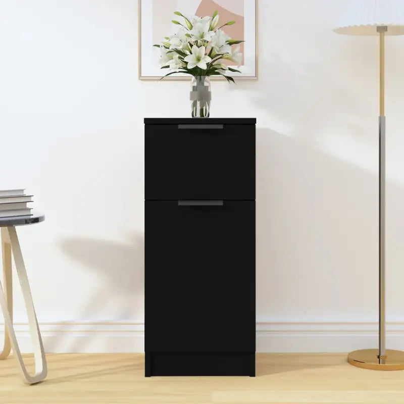 Dressoir met bewerkt hout voor minimalistische charme - Zwart / 1 - Dressoirs & buffetkasten
