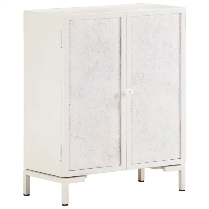 Dressoir met gesneden ontwerp van massief mangohout voor industriële stijl - Wit / 60 x 30 x 76 cm / 1 - Dressoirs &