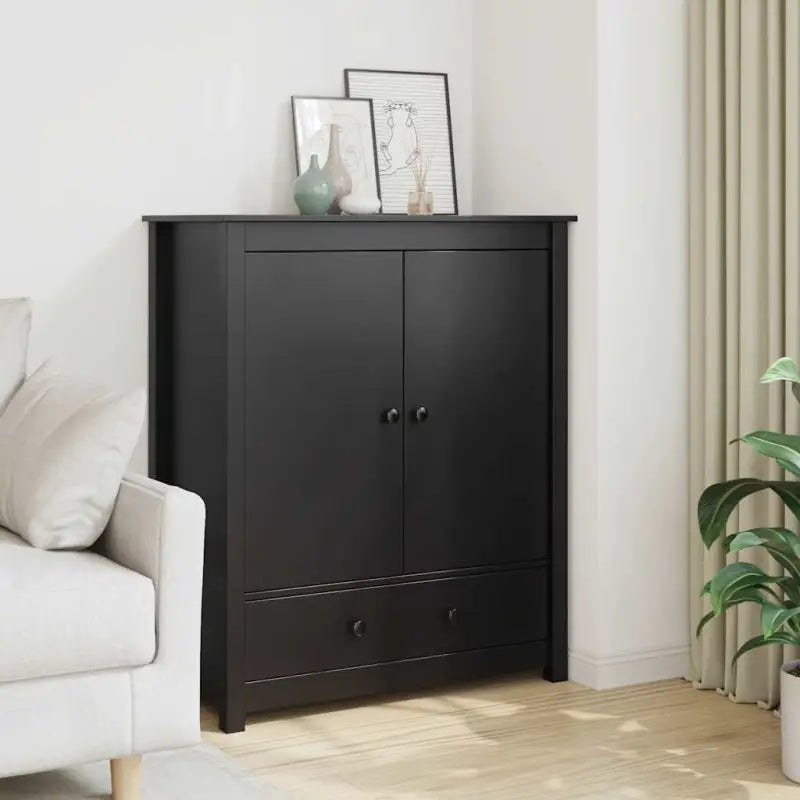 Dressoir met massief grenenhout voor een rustieke uitstraling - Zwart / 1 - Dressoirs & buffetkasten
