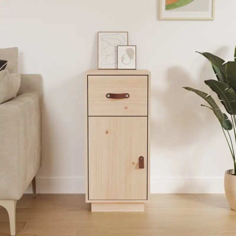 Dressoir met massief grenenhout voor slaapkamer woonkamer of kantoor - Naturel / 1 - Dressoirs & buffetkasten