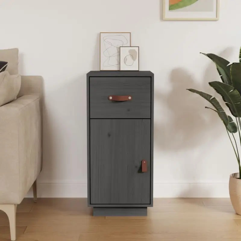 Dressoir met massief grenenhout voor slaapkamer woonkamer of kantoor - Grijs / 1 - Dressoirs & buffetkasten