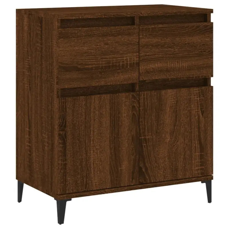 Dressoir met metalen poten en bewerkt hout voor een stijlvol interieur - Dressoirs & buffetkasten