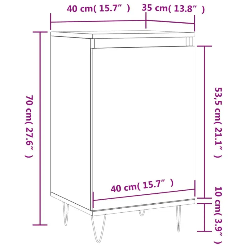 Dressoir met metalen poten en bewerkt hout voor een tijdloze uitstraling - Dressoirs & buffetkasten