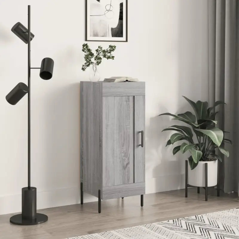Dressoir met metalen poten van bewerkt hout voor een tijdloze uitstraling - Grijs sonoma / 1 - Dressoirs & buffetkasten