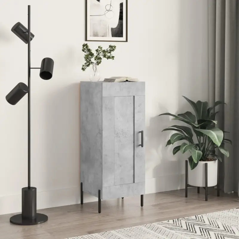 Dressoir met metalen poten van bewerkt hout voor een tijdloze uitstraling - Betongrijs / 1 - Dressoirs & buffetkasten