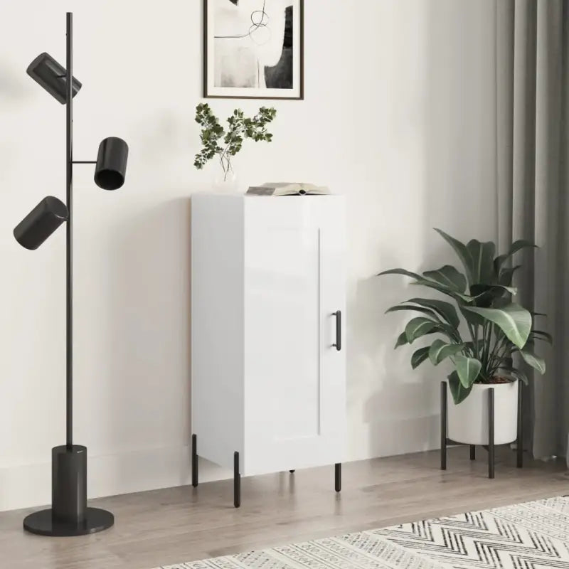 Dressoir met metalen poten van bewerkt hout voor een tijdloze uitstraling - Hoogglans wit / 1 - Dressoirs & buffetkasten
