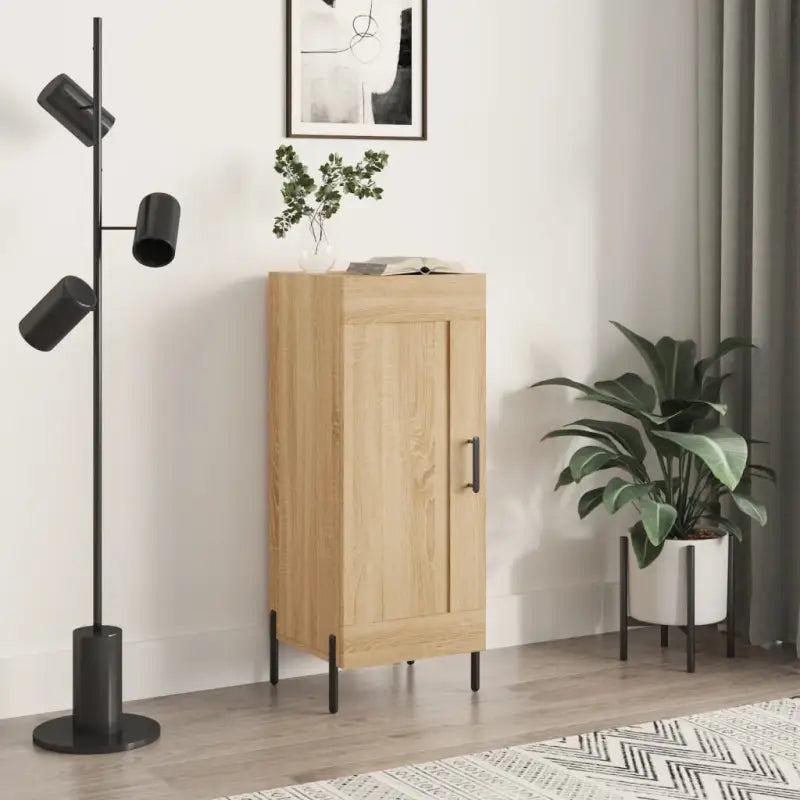 Dressoir met metalen poten van bewerkt hout voor een tijdloze uitstraling - Sonoma eiken / 1 - Dressoirs & buffetkasten