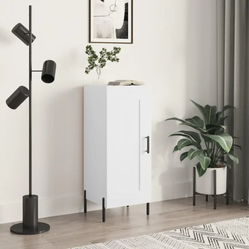 Dressoir met metalen poten van bewerkt hout voor een tijdloze uitstraling - Wit / 1 - Dressoirs & buffetkasten