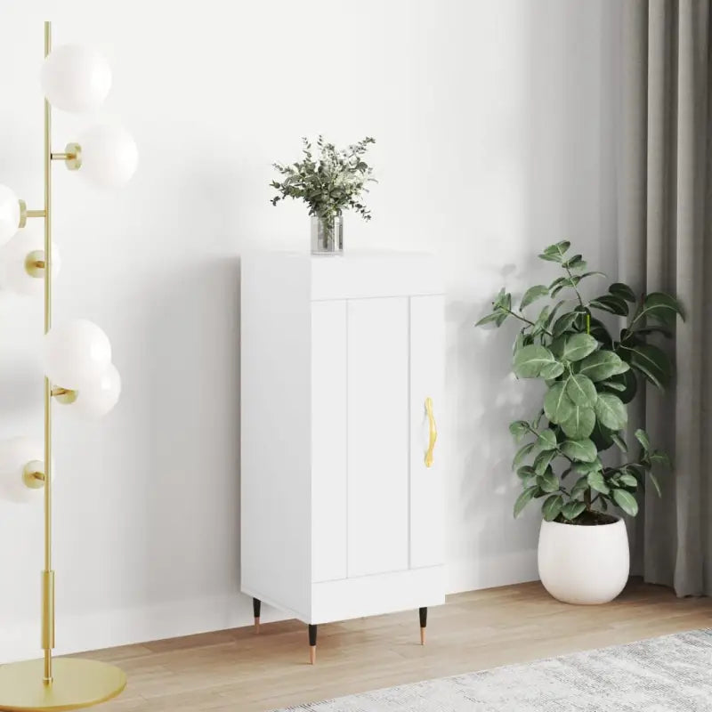 Dressoir met metalen poten van bewerkt hout voor een tijdloze look - Wit / 1 - Dressoirs & buffetkasten