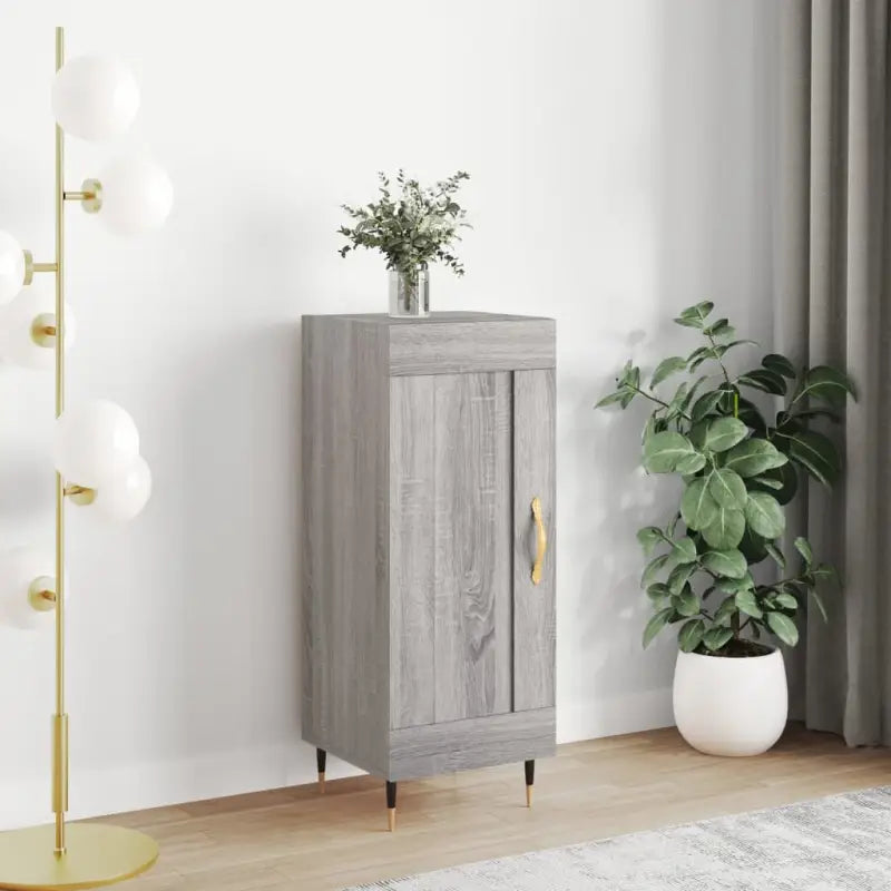 Dressoir met metalen poten van bewerkt hout voor een tijdloze look - Grijs sonoma / 1 - Dressoirs & buffetkasten