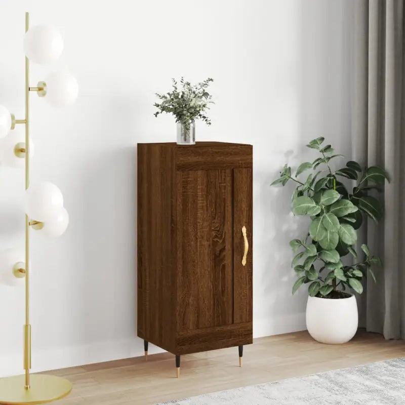 Dressoir met metalen poten van bewerkt hout voor een tijdloze look - Bruineiken / 1 - Dressoirs & buffetkasten