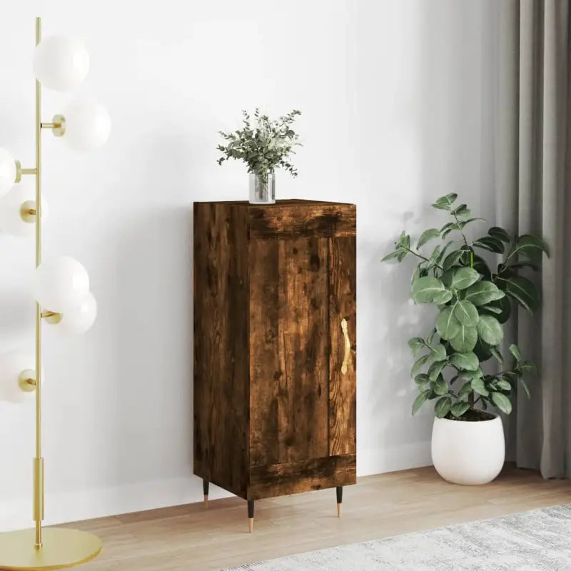Dressoir met metalen poten van bewerkt hout voor een tijdloze look - Gerookt eiken / 1 - Dressoirs & buffetkasten