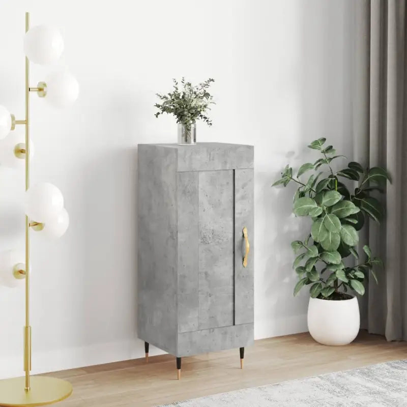 Dressoir met metalen poten van bewerkt hout voor een tijdloze look - Betongrijs / 1 - Dressoirs & buffetkasten